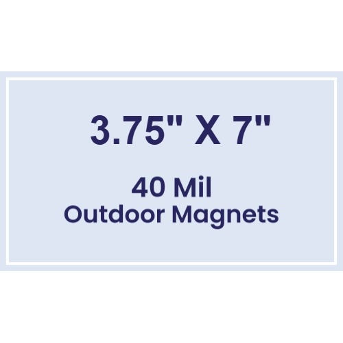 Magnet - 3.75x7 Square Corners - 40 Mil - Outdoor Safe