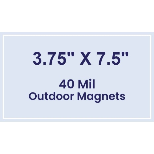 Magnet - 3.75x7.5 Square Corners - 40 Mil - Outdoor Safe