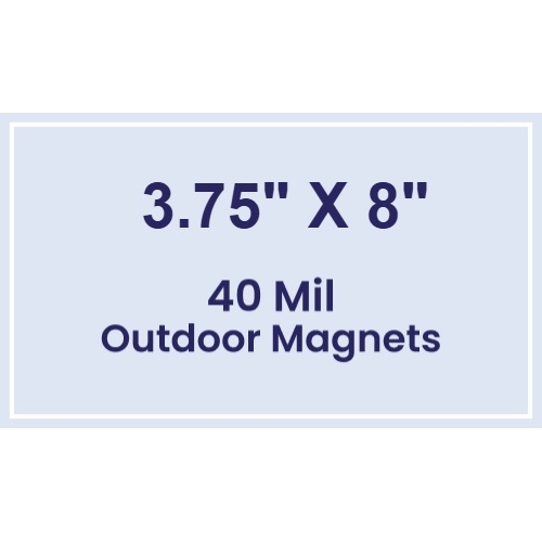 Magnet - 3.75x8 Square Corners - 40 Mil - Outdoor Safe