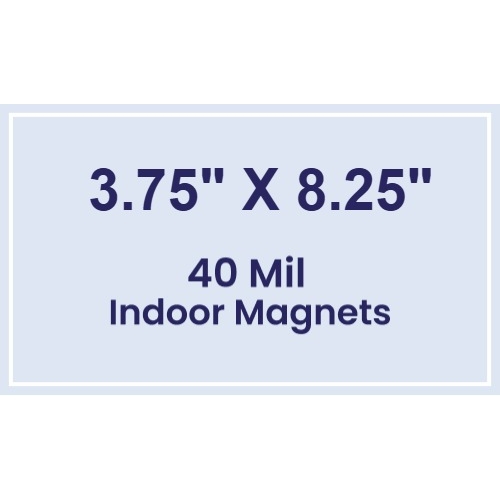 Magnet - 3.75 x 8.25 Square Corners - 40 Mil