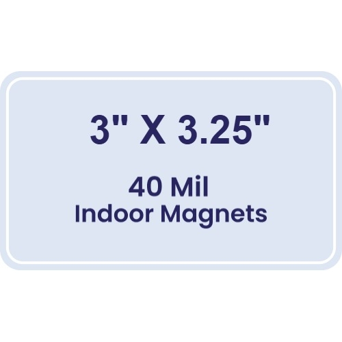 Magnet - 3x3.25 Round Corners - 40 Mil