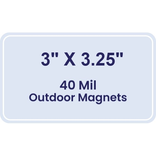 Magnet - 3x3.25 Round Corners - 40 Mil - Outdoor Safe