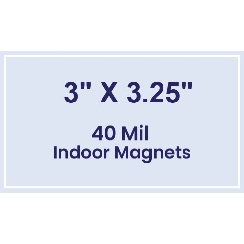 Magnet - 3x3.25 Square Corners - 40 Mil