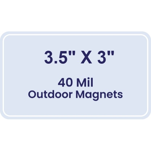 Magnet - 3.5x3 Round Corners - 40 Mil - Outdoor Safe