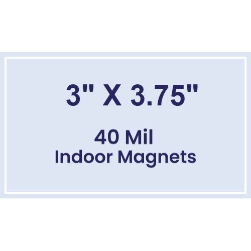 Magnet - 3x3.75 Square Corner - 40 Mil