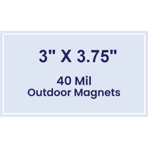 Magnet - 3x3.75 Square Corner - 40 Mil - Outdoor Safe