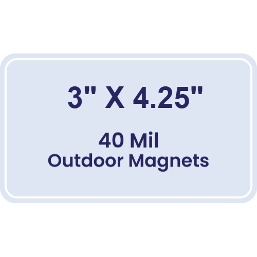 Magnet - 3x4.25 Round Corners - 40 Mil - Outdoor Safe