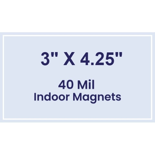 Magnet - 3x4.25 Square Corners - 40 Mil