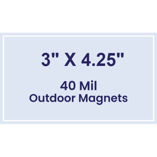 Magnet - 3x4.25 Square Corners - 40 Mil - Outdoor Safe