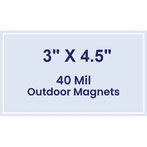 Magnet - 3x4.5 Square Corner- 40 Mil - Outdoor Safe