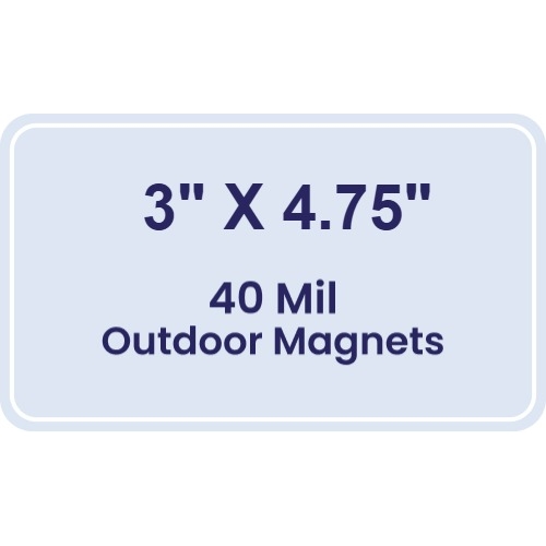 Magnet - 3x4.75 Round Corners - 40 Mil - Outdoor Safe