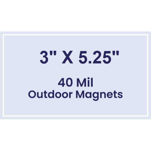 Magnet - 3x5.25 Square Corners - 40 Mil - Outdoor Safe