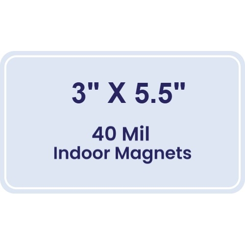 Magnet - 3x5.5 Round Corners - 40 Mil