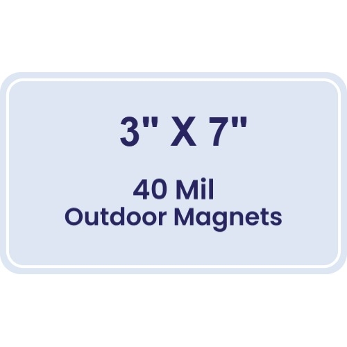 Magnet - 3x7 Round Corners - 40 Mil - Outdoor Safe