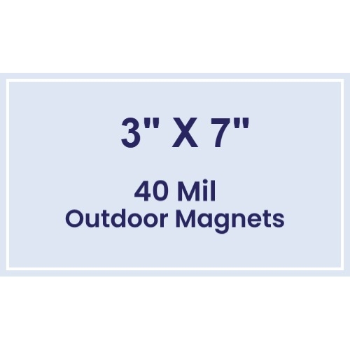 Magnet - 3x7 Square Corners - 40 Mil - Outdoor Safe
