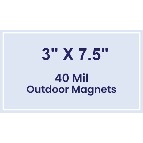 Magnet - 3x7.5 Square Corners - 40 Mil - Outdoor Safe