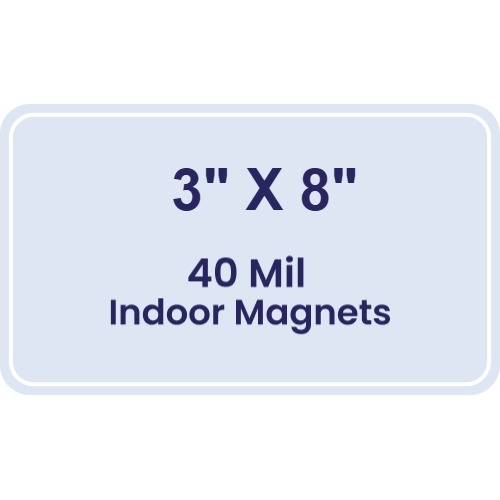 Magnet - 3x8 Round Corners - 40 Mil