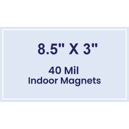 Magnet - 8.5x3 Square Corners - 40 Mil