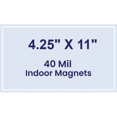 Magnet - 4.25x11 Square Corners - 40 Mil