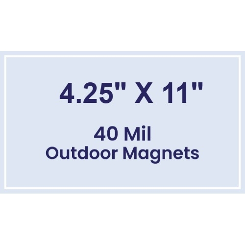 Magnet - 4.25x11 Square Corners - 40 Mil - Outdoor Safe