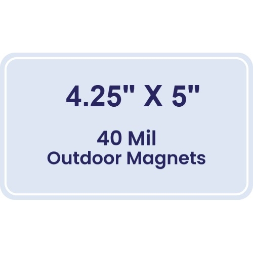 Magnet - 4.25x5 Round Corners - 40 Mil - Outdoor Safe
