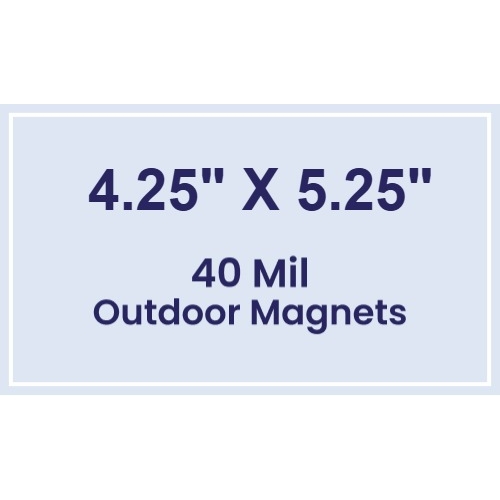 Magnet - 4.25x5.25 Square Corners - 40 Mil - Outdoor Safe