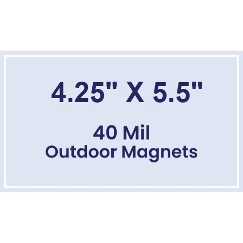 Magnet - 4.25x5.5 Square Corners - 40 Mil - Outdoor Safe