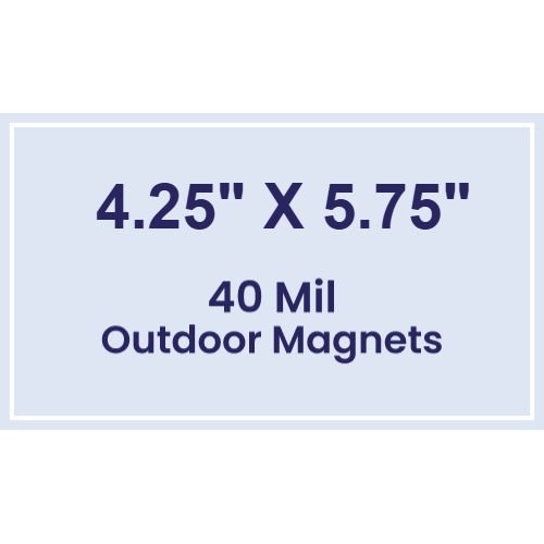 Magnet - 4.25x5.75 Square Corners - 40 Mil - Outdoor Safe