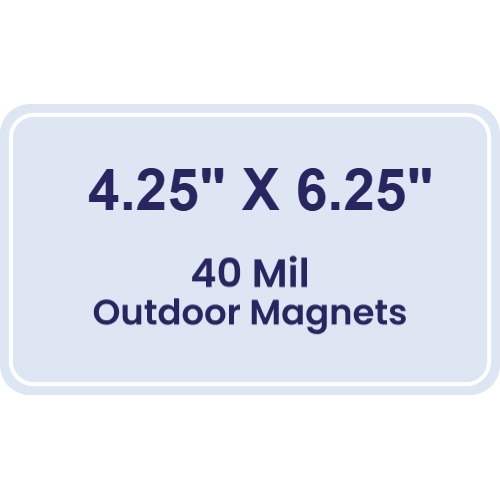 Magnet - 4.25x6.25 Round Corners - 40 Mil - Outdoor Safe