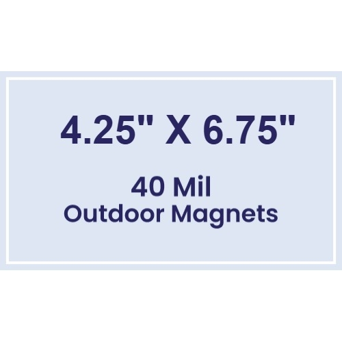 Magnet - 4.25x6.75 Square Corners - 40 Mil - Outdoor Safe
