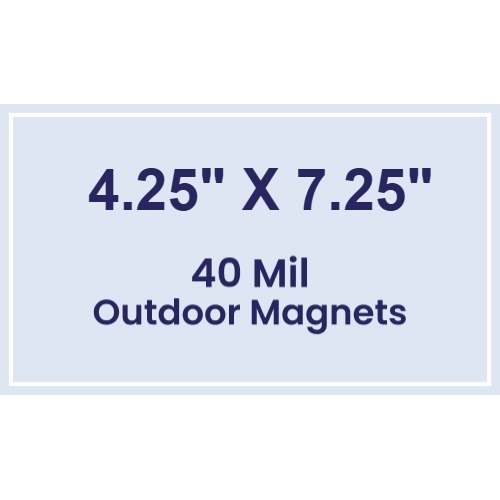 Magnet - 4.25x7.25 Square Corners - 40 Mil - Outdoor Safe