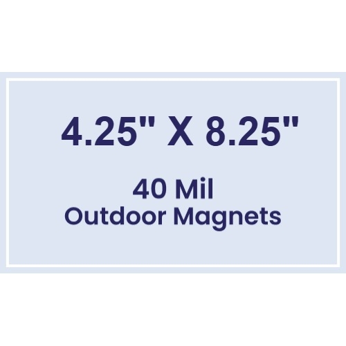 Magnet - 4.25x8.25 Square Corners - 40 Mil - Outdoor Safe