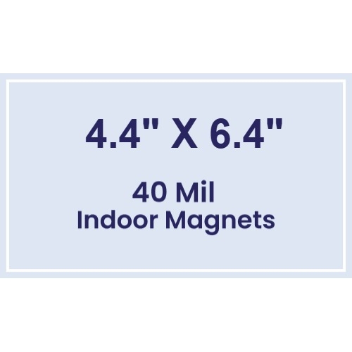 Magnet - 4.4x6.4 Square Corners - 40 Mil