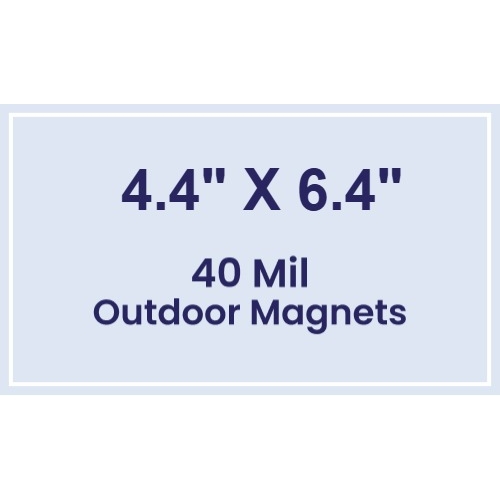 Magnet - 4.4x6.4 Square Corners - 40 Mil - Outdoor Safe
