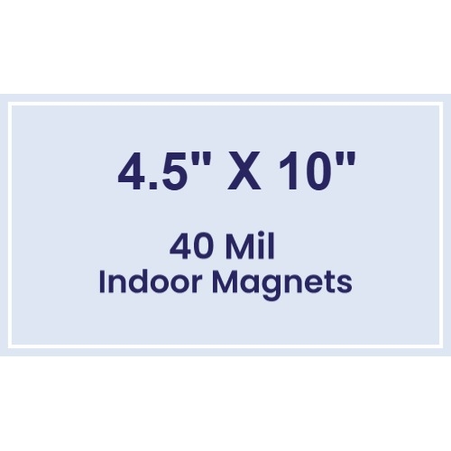 Magnet - 4.5x10 Square Corners - 40 Mil