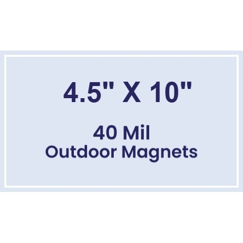Magnet - 4.5x10 Square Corners - 40 Mil - Outdoor Safe