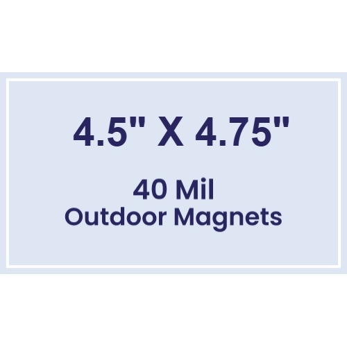 Magnet - 4.5x4.75 Square Corners - 40 Mil - Outdoor Safe