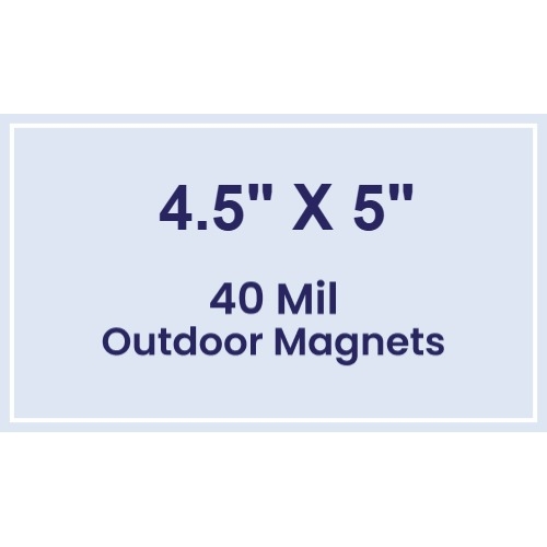 Magnet - 4.5x5 Square Corners - 40 Mil - Outdoor Safe