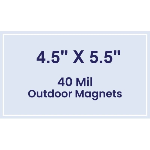 Magnet - 4.5x5.5 Square Corners - 40 Mil - Outdoor Safe