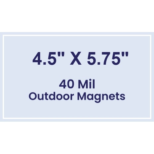 Magnet - 4.5x5.75 Square Corners - 40 Mil - Outdoor Safe
