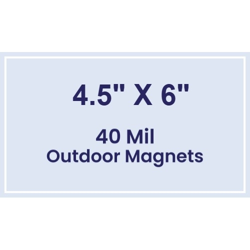 Magnet - 4.5x6 Square Corners - 40 Mil - Outdoor Safe