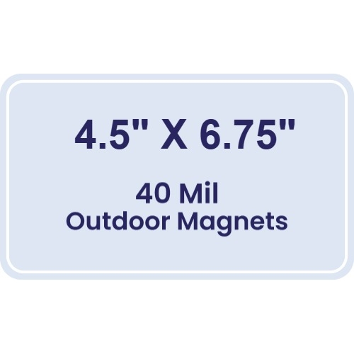 Magnet - 4.5x6.75 Round Corners - 40 Mil - Outdoor Safe