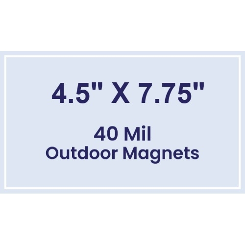 Magnet - 4.5x7.75 Square Corners - 40 Mil - Outdoor Safe
