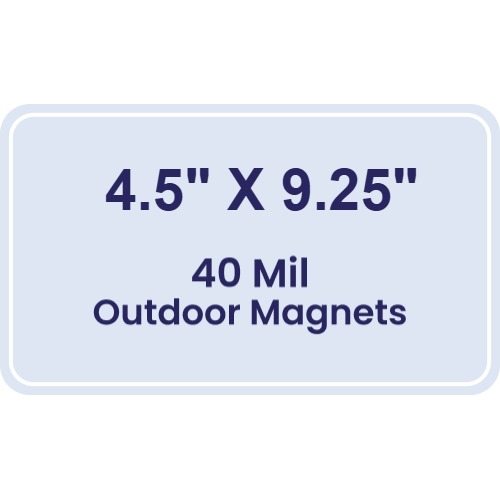 Magnet - 4.5x9.25 Round Corners - 40 Mil - Outdoor Safe