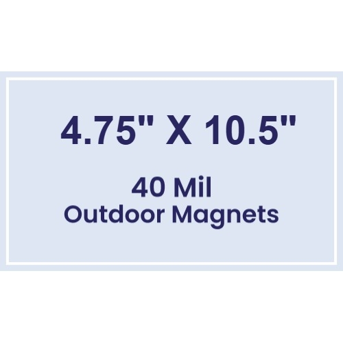 Magnet - 4.75x10.5 Square Corners - 40 Mil - Outdoor Safe
