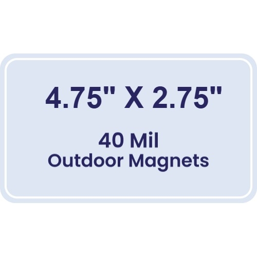Magnet - 4.75x2.75 Round Corner - 40 Mil - Outdoor Safe
