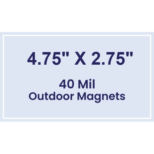 Magnet - 4.75x2.75 Square Corners - 40 Mil - Outdoor Safe