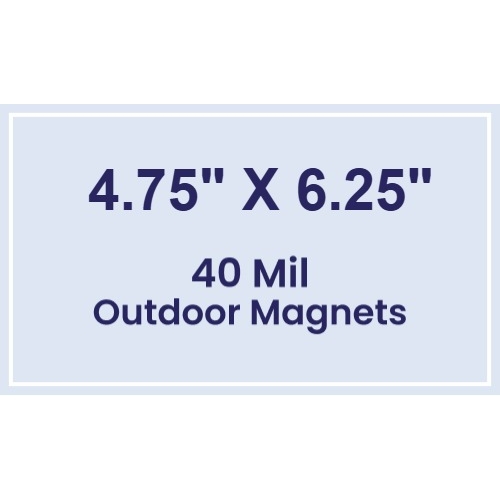 Magnet - 4.75x6.25 Square Corners - 40 Mil - Outdoor Safe