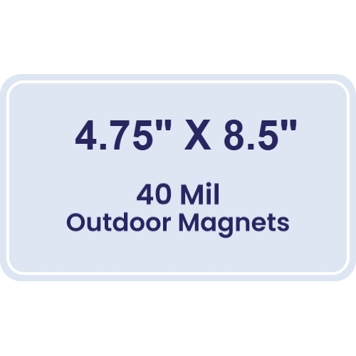 Magnet - 4.75x8.5 Round Corners - 40 Mil - Outdoor Safe