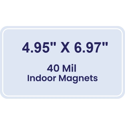 Magnet - 4.95x6.97 Round Corners - 40 Mil